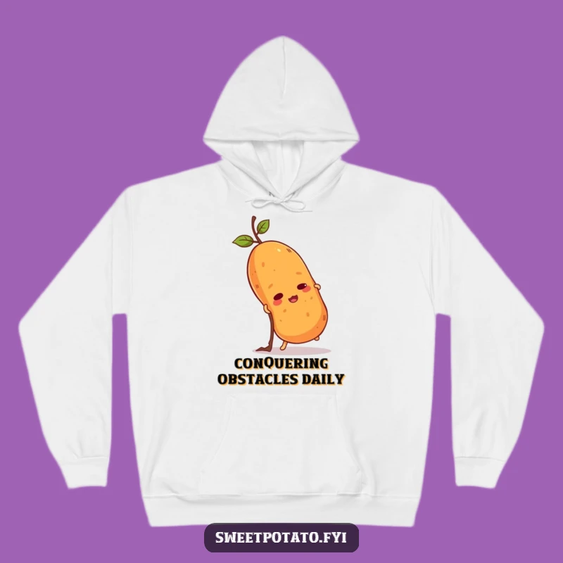 Motivational Funny Sweet Potato Climb Hoodie: Determined Spud Ascending, Gift