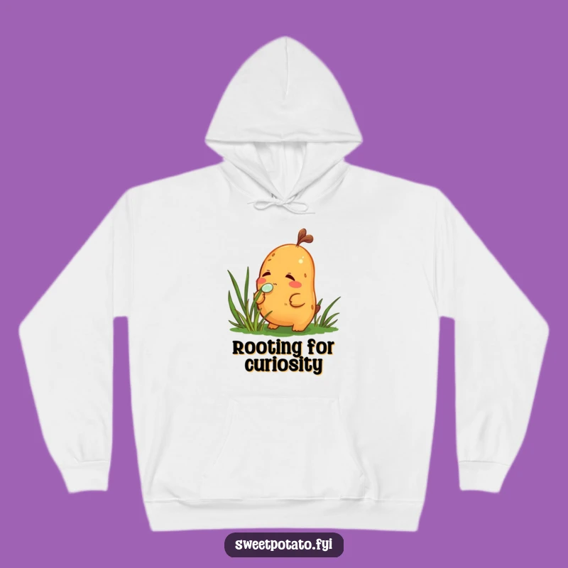 Funny Sweet Potato Curious Hoodie: Cozy Dewdrop Sniffer, Perfect Funny Gift!