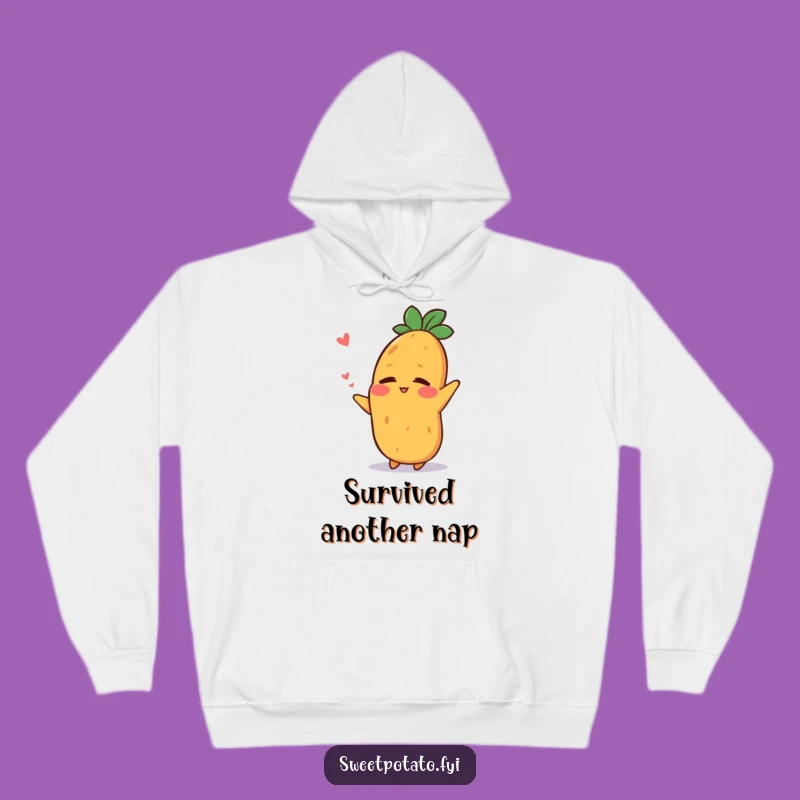 Funny Relaxed Sweet Potato Hoodie - Cozy Apparel for Post-Nap Bliss!