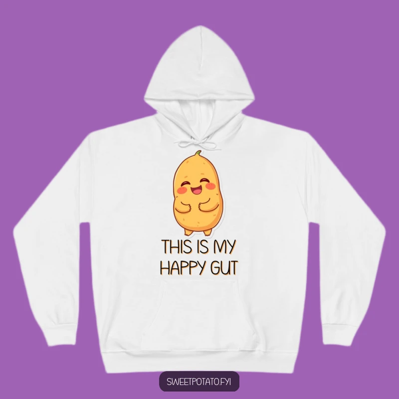 Cozy Funny Giggling Sweet Potato Hoodie - Laughing Tuber for Warm Fun