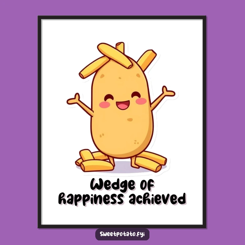 Free Printable Funny Wall Art: Sweet Potato's Wedge Balancing Masterpiece!