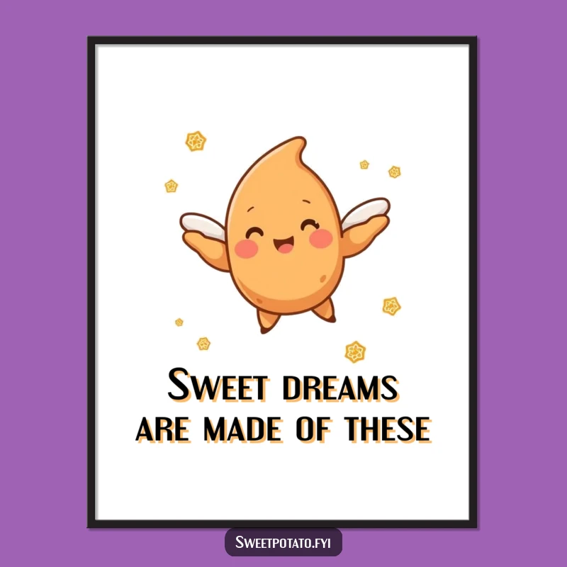 Free Printable Sweet Potato Wall Art - Flying Joy Downloadable Decor