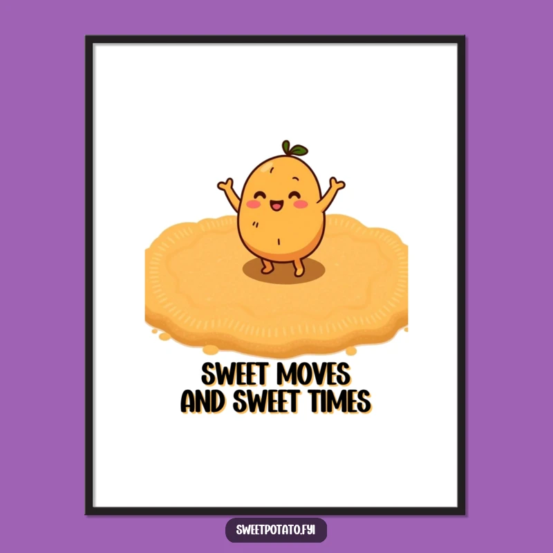Free Printable Sweet Potato Wall Art - Dancing Sweetness Downloadable Decor
