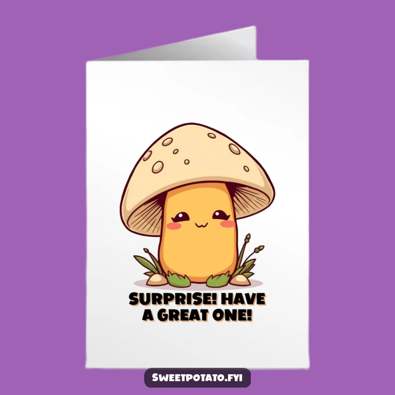 Free Printable Peeking Sweet Potato Birthday Card - Funny Downloadable Gift Surprise!