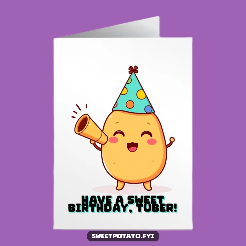 Free Printable Funny Sweet Potato Birthday Card - Festive Downloadable Gift