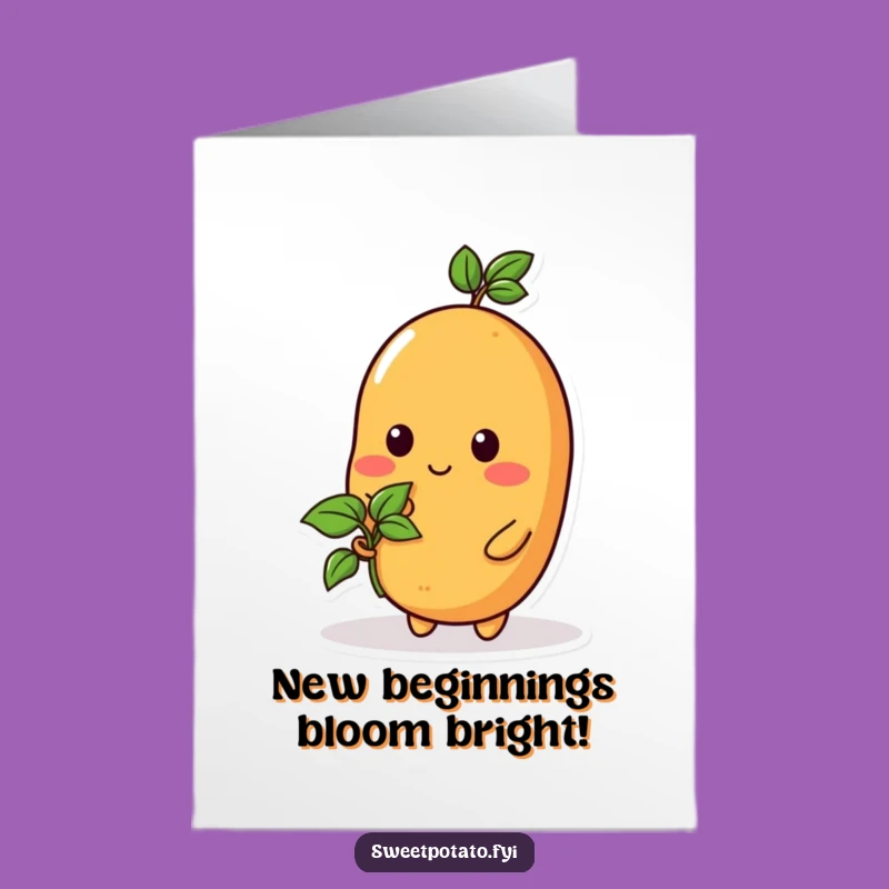 Free Printable Congrats Card: Sweet Potato Sprout Celebration, Downloadable Gift