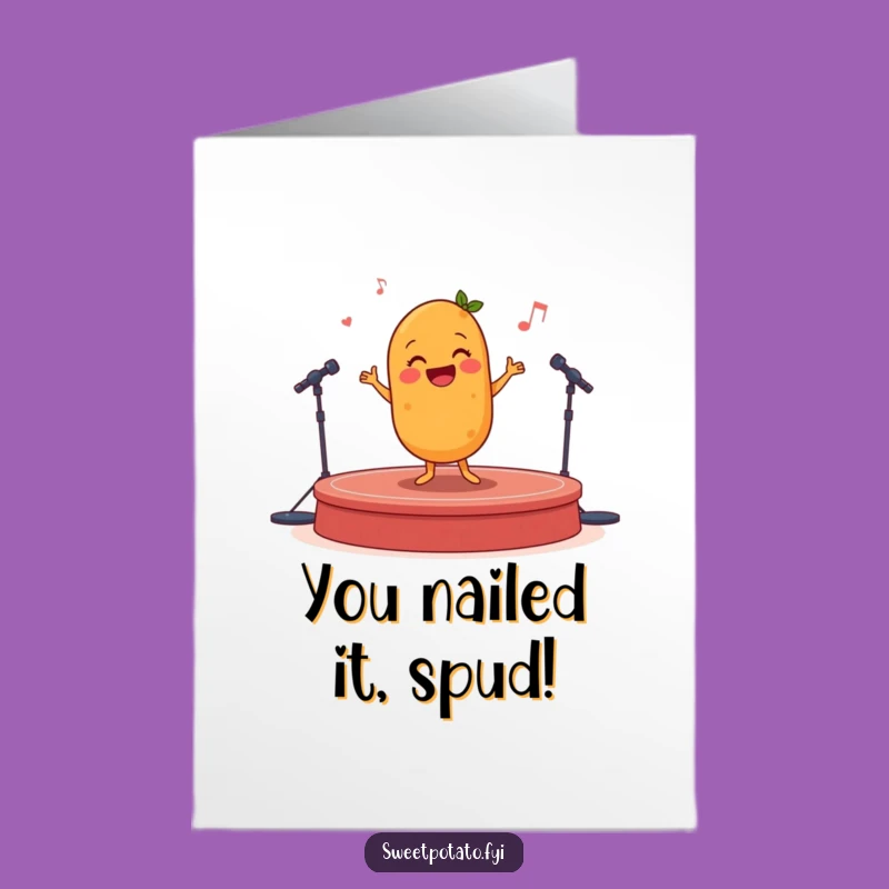 Free Printable Congrats Card: Sweet Potato Star's Joyful Jig Celebration