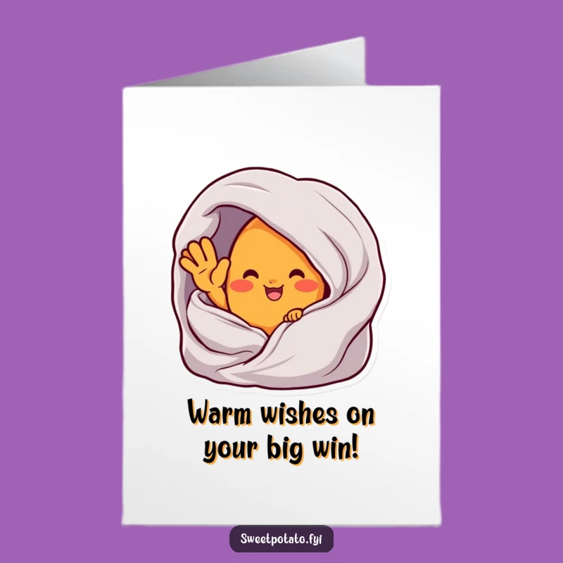 Free Printable Sweet Potato Congrats Card: Cozy Wave Design for a Heartfelt Gift