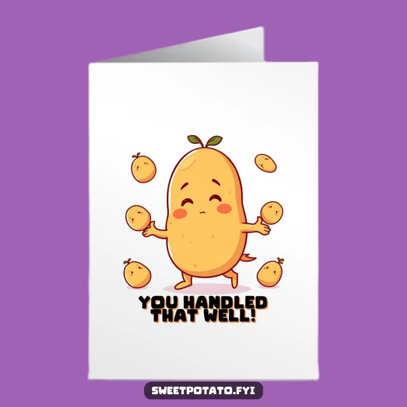 Joyful Free Printable Congrats Card: Sweet Potato's Amazing Juggling Act!