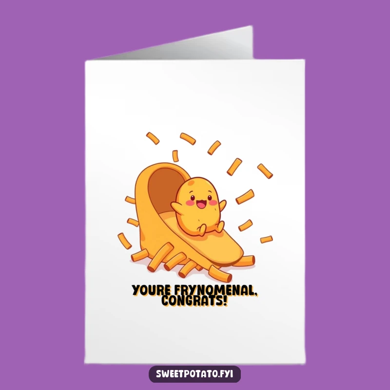 Free Printable Sweet Potato Fries Slide Congrats Card - Funny Downloadable Gift