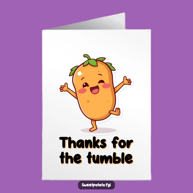 Free Printable Sweet Potato Thank You Card - Cartwheel Downloadable Grateful Gift