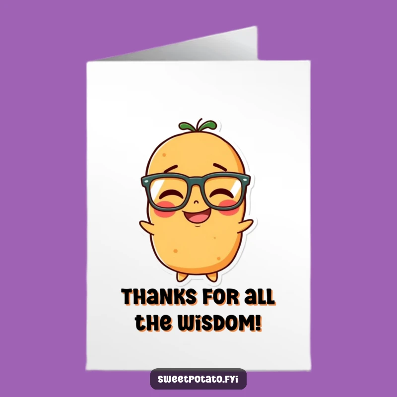 Free Printable Thank You Card: Giggling Sweet Potato - Print at Home Humor