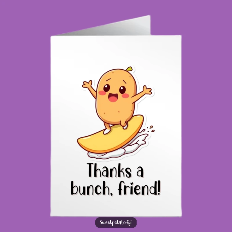 Grateful Free Printable Thank You Card: Sweet Potato Salutes You!