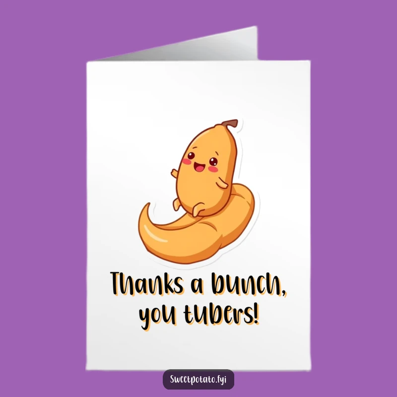 Free Printable Thank You Card: Sweet Potato's Sweet Ride - Humorous Downloadable Appreciation