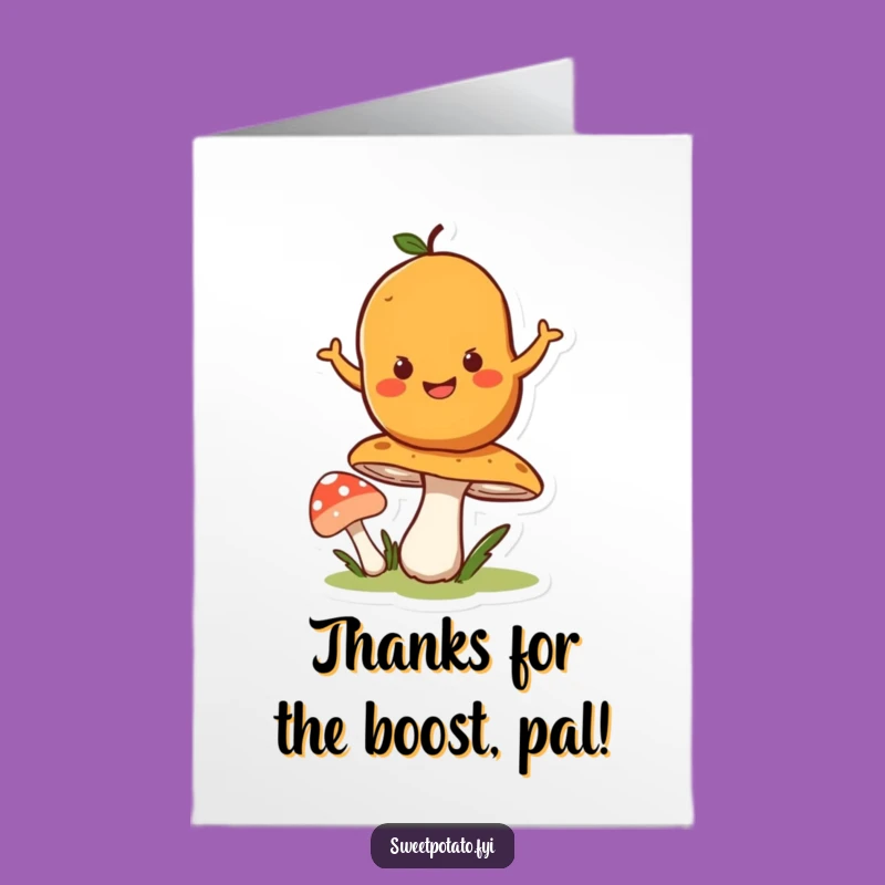 Free Printable Thank You Card: Bouncing Sweet Potato Gratitude Downloadable