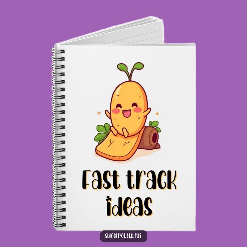 Funny Sweet Potato Yam Slide Notebook - Cheerful Vegetable Journal Gift