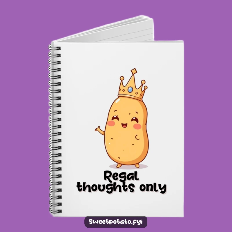 Funny Crowned Sweet Potato Notebook: Royal Spud Ideas!