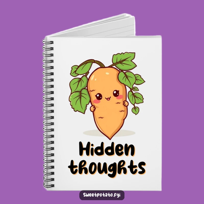 Funny Peeking Sweet Potato Notebook - Jot Down Your Curious Thoughts!