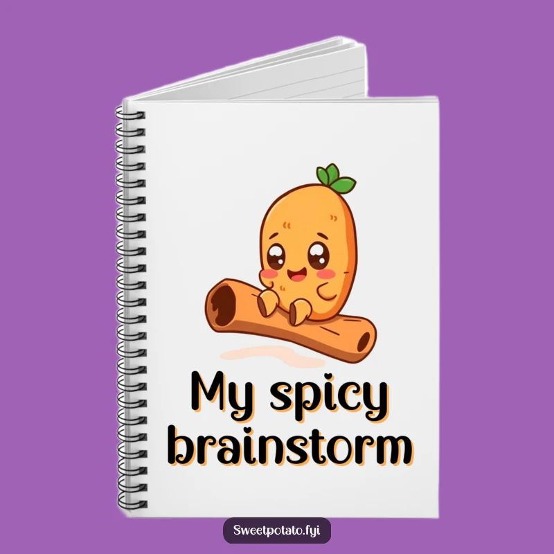 Funny Sweet Potato Cinnamon Stick Notebook: Jot Down Adventures, The Perfect Funny Gift