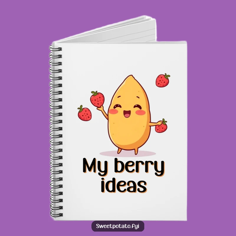 Funny Sweet Potato Juggle Notebook: Berry Journal for Notes, Perfect Funny Gift