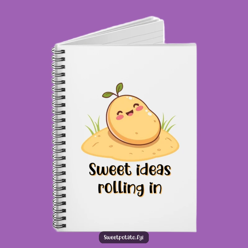 Funny Sweet Potato Notebook - Cartoon Tuber Journal for Rolling Ideas