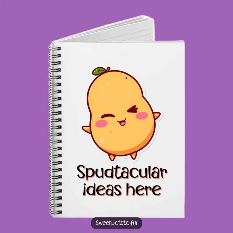 Funny Winking Sweet Potato Notebook - Jot Down Laughs & Ideas Playfully!