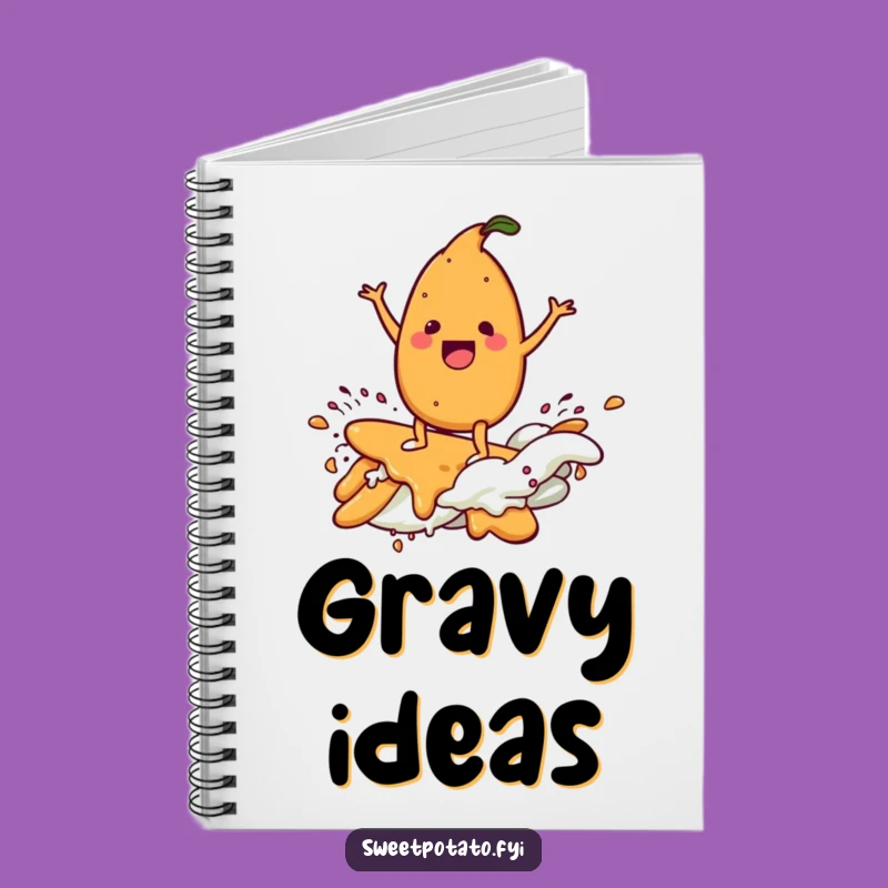 Funny Delighted Sweet Potato Gravy Surf Notebook – Jot Down Delicious Ideas Gift