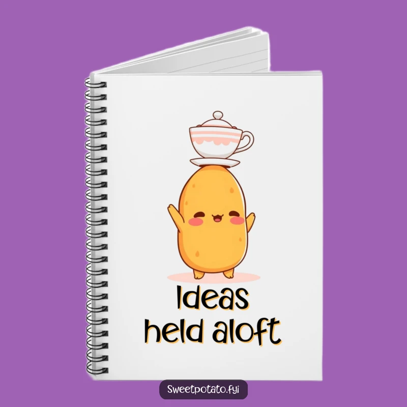 Funny Sweet Potato Balance Notebook: Blank Teacup Spud Journal, Perfect Funny Gift