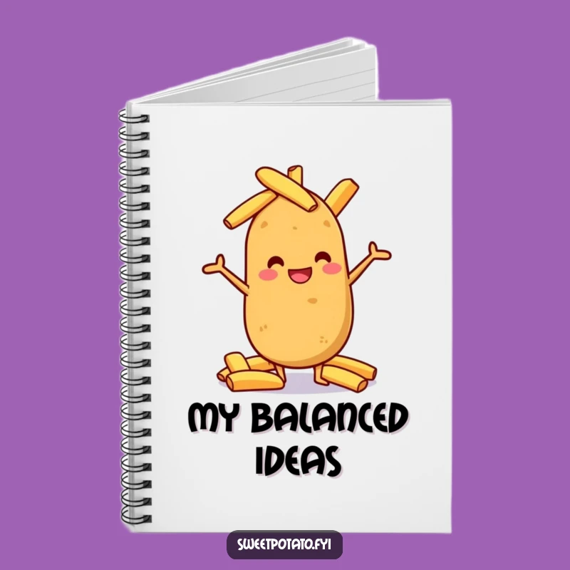 Funny Potato Wedge Notebook: Grinning Spud Balance Journal for Ideas
