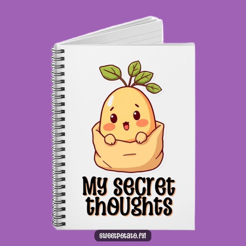 Funny Surprised Sweet Potato Notebook: Peeking Sack Design for Hilarious Notes Gift