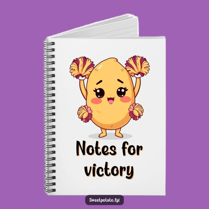 Funny Sweet Potato Cheerleader Notebook: Determined Character, Diary Funny Gift