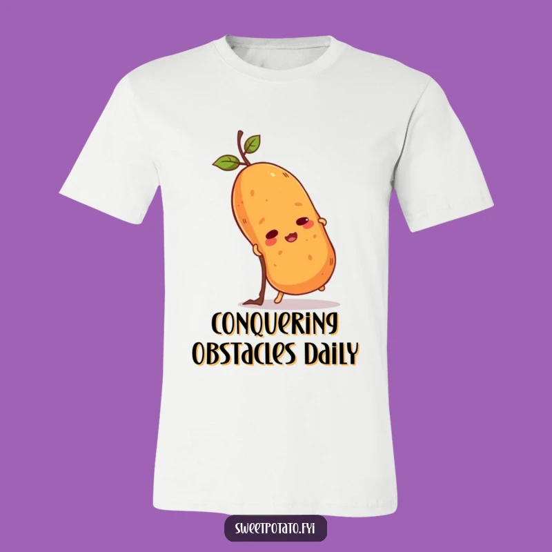 Funny Sweet Potato Climb T-Shirt: Determined Spud Ascending, Perfect Gift