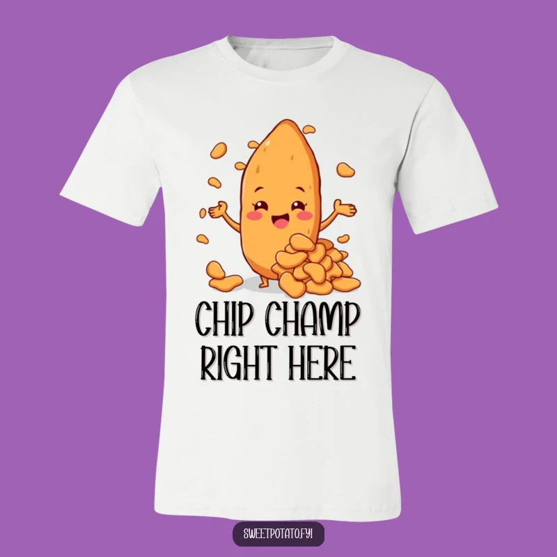 Funny Sweet Potato Chips T-Shirt: Wear Your Spud Pride with Joy
