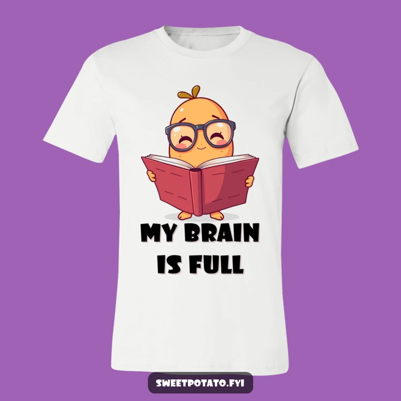 Funny Sweet Potato Reading T-Shirt: Comical Spectacled Spud Makes a Great Gift