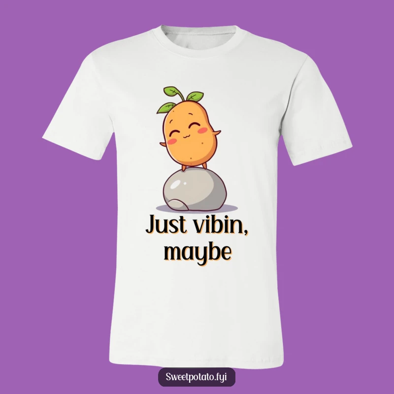 Funny Sweet Potato Wobble Tee: Hilarious Balancing Act Shirt Gift