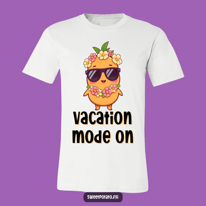 Funny Vacation Sweet Potato T-Shirt - Cool Humorous Gift for Beach Lovers