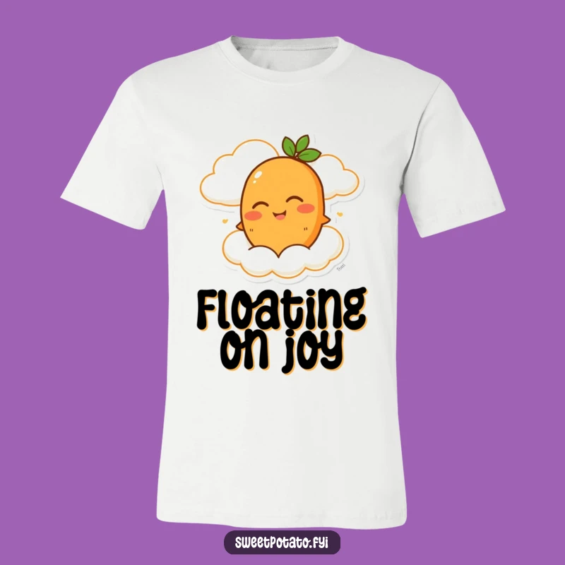 Funny Winking Sweet Potato Cloud Ride T-Shirt - Dreamy & Cool Apparel Gift