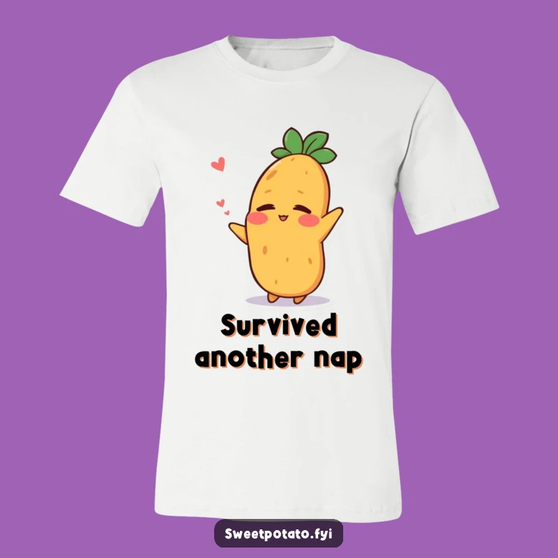 Funny Relaxed Sweet Potato T-Shirt - Wear Your Post-Nap Joy Hilariously!