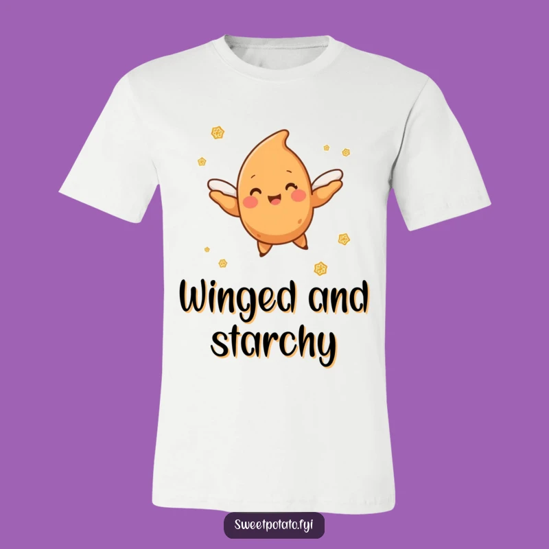 Funny Flying Sweet Potato T-Shirt: Wear Your Spuddy Wings with Pride