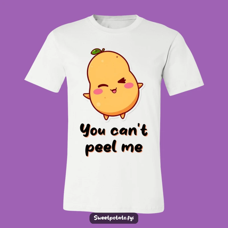 Funny Winking Sweet Potato T-Shirt - Cheeky Veggie Tee for Laughs!