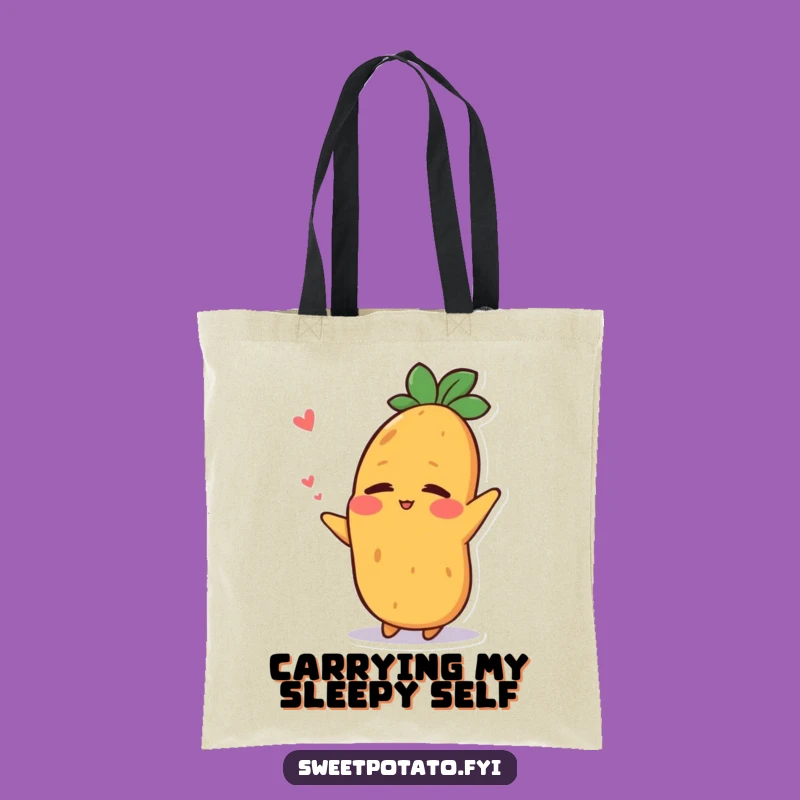 Funny Relaxed Sweet Potato Tote Bag - Carry Your Post-Nap Vibes Hilariously!