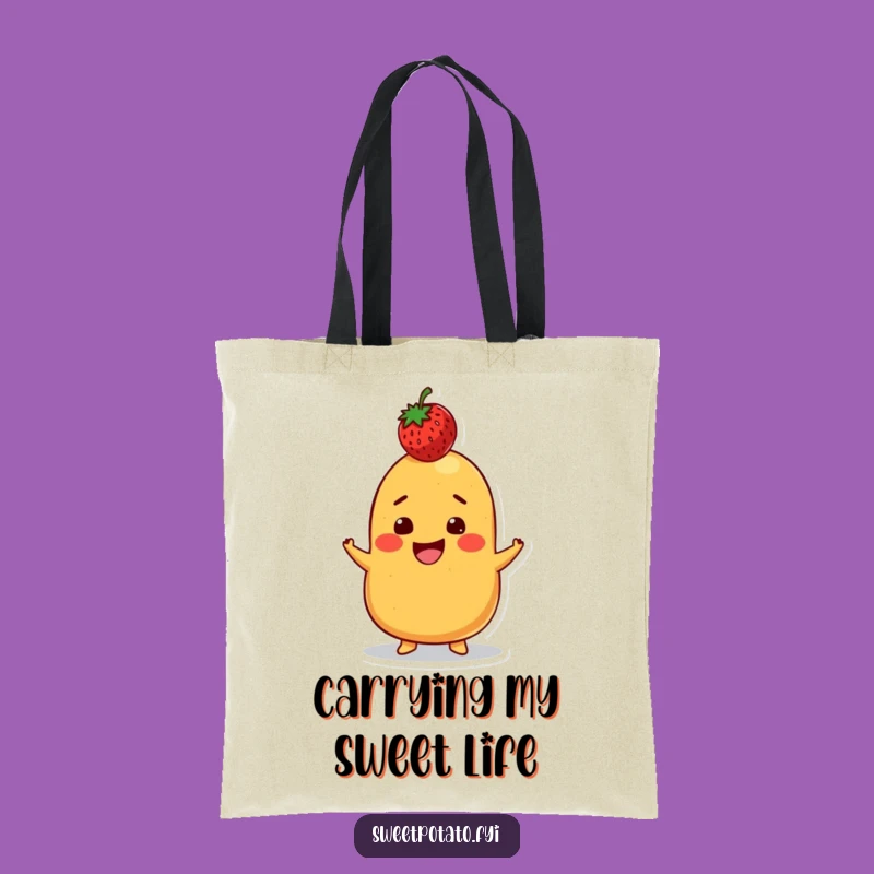 Funny Sweet Potato Strawberry Balance Tote Bag: Carry Your Fun, A Wonderful Funny Gift