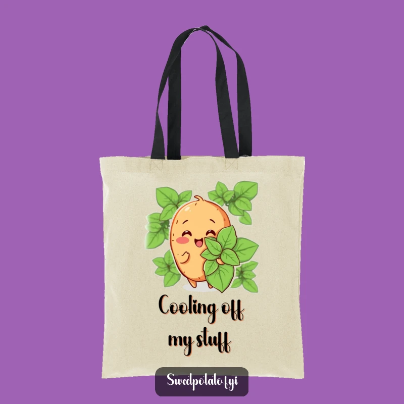Funny Sweet Potato Mint Leaf Tote Bag: Carry Your Cool, A Wonderful Funny Gift