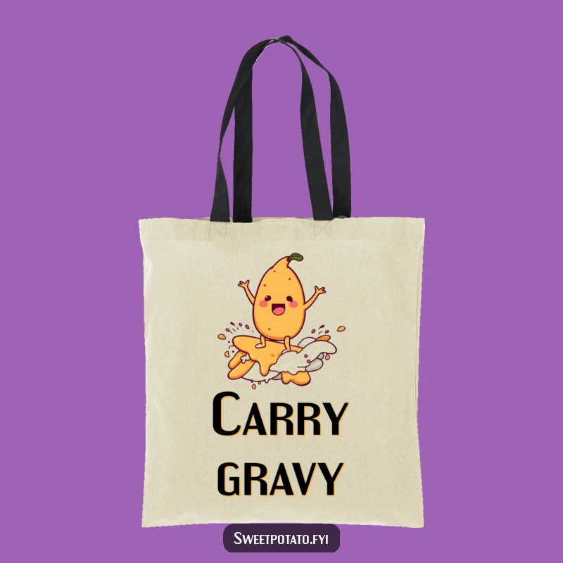 Funny Delighted Sweet Potato Gravy Surf Tote Bag – Carry Your Humor Gift