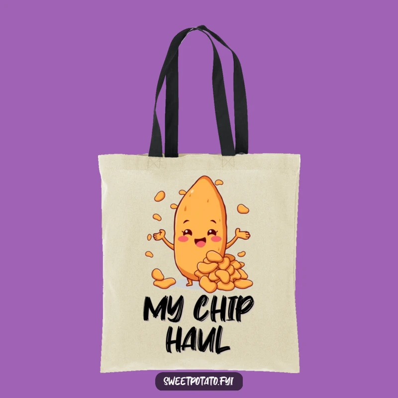 Funny Sweet Potato Chips Tote Bag: Carry Your Spud Treasure with Pride