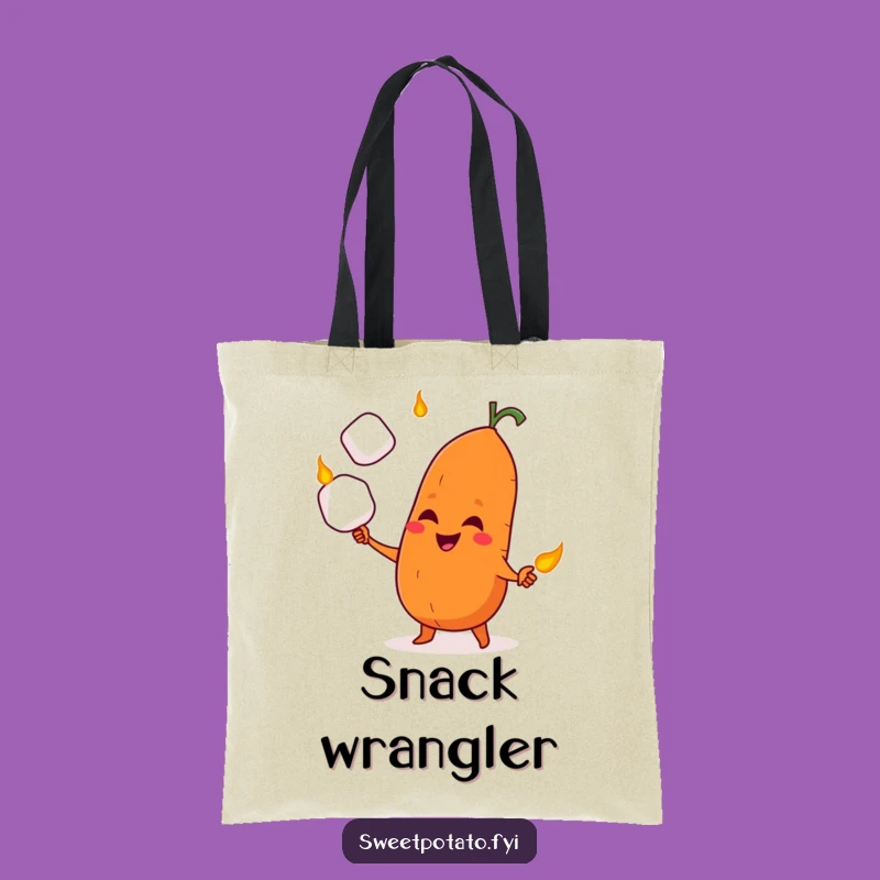 Funny Sweet Potato Marshmallow Juggler Tote Bag - Chic & Playful Accessory