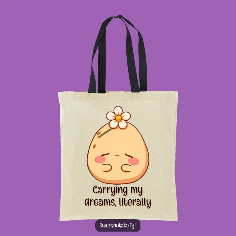 Funny Sweet Potato Nap Tote Bag: Carry Your Goods with a Snoozing Spud, Gift Idea