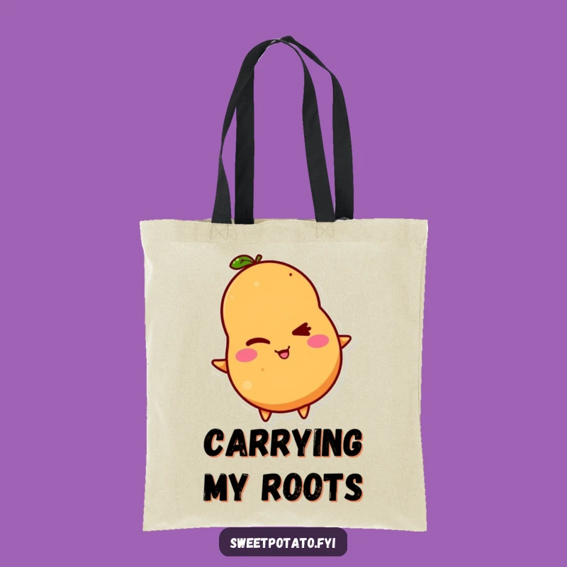 Funny Winking Sweet Potato Tote Bag - Carry Your Laughs Everywhere!