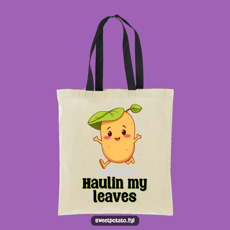 Funny Sweet Potato Skipping Tote Bag - Leafy Fun, Spud Carry-All Gift!